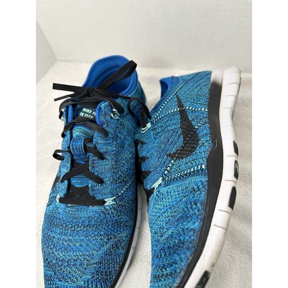 Nike Free 5.0 Tr Flyknit Running Shoes Women’s 11, Blue Lagoon Green 718785-402 - Picture 5 of 7